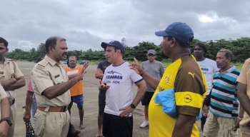 Fishermen protest halts swim event midway at Caranzalem