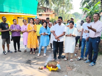 Cortalim MLA launches Rs 4.5 cr road repair works at Thana