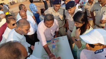 Chief Secretary and top officials review works at Partagali Math