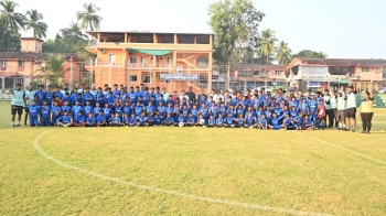 Candolim Panchayat FA, Super30 distribute 140 jerseys to young footballers