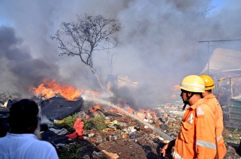 Verna scrapyard gutted in massive fire; thick smoke seen 10 km away