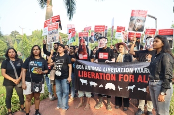 Animal activists hold 4th animal liberation march in Panaji