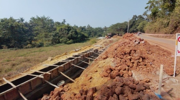 Construction of flood protection wall begins in Valpoi