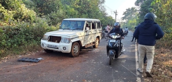 Narrow escape for 2 as bison rams into jeep in Bicholim