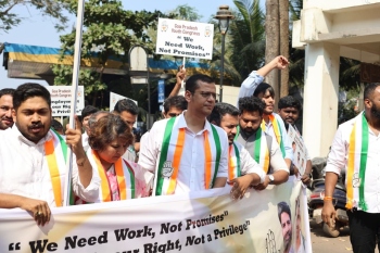 Youth Cong stages protest over rising unemployment