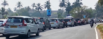 Sirlim to Chinchinim NH stretch sees long queues of vehicles