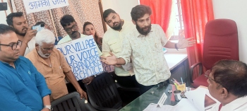 Mirabag locals protest at WRD office in Sanguem