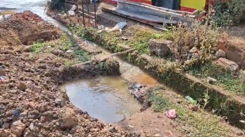 Major Valpoi pipeline burst causes water wastage; supply disrupted