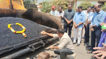 Hotmixing of roads begins at PDA Colony, Nova Cidade