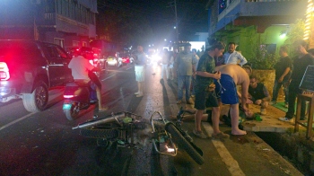 3 riders injured in road accident at Morjim
