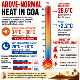 SPOTLIGHT | Dry winds, warm nights: No heatwave, yet 36Â°C heat makes Goa swelter