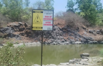 Warning signboards placed at vulnerable spots amid rising cases of drownings
