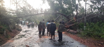 Salcete battered by fierce winds and lightning