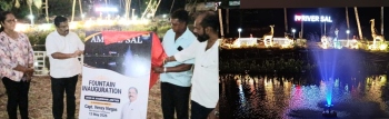 Fountain lights up Sal near Khareband bridge