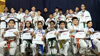 SKJFI Margao students excel at National Karate Championship