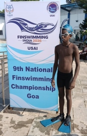 Reuben wins six medals at National Fins Swimming C'ship