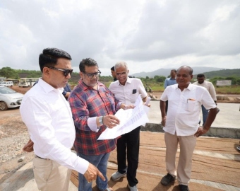 CM reviews road widening work in Sanquelim