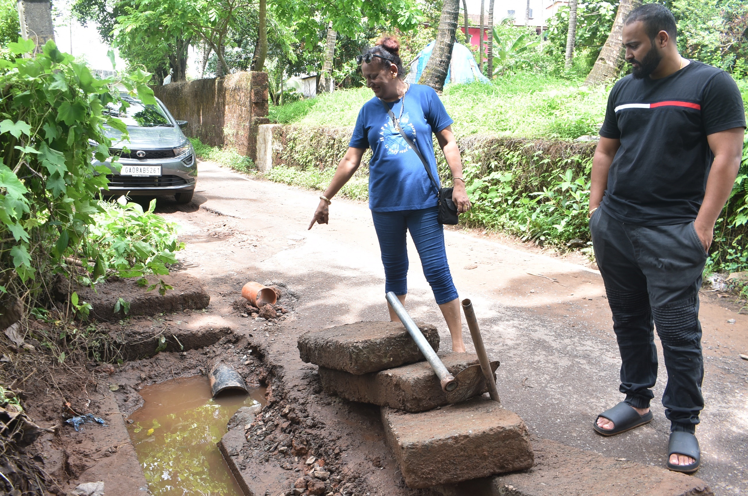 Navelim residents cry foul over sewage chamber linked to stormwater drain