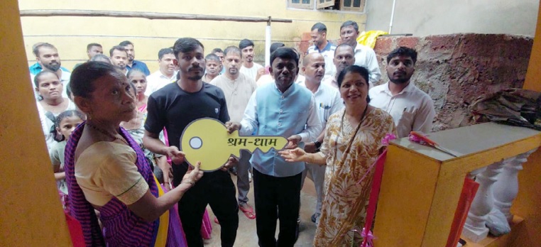 74th Shram-Dham house handed over to a widow at Poinguinim