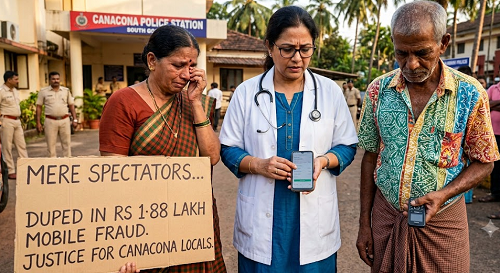 Doctor among two Canacona locals duped in Rs 1.88 lakh mo...