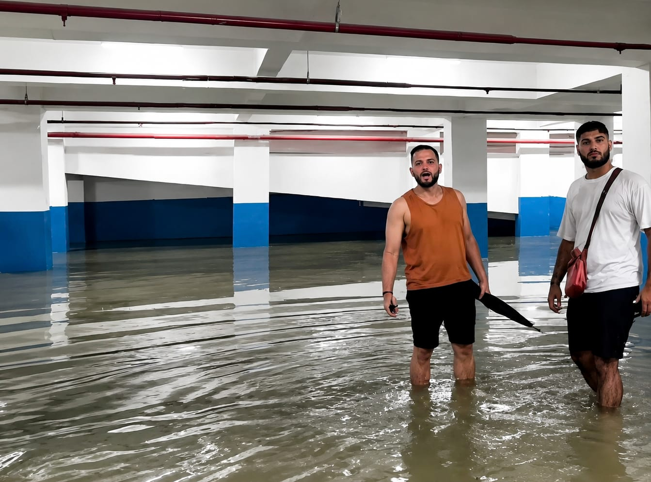Flooded market basement, waterlogged roads trig...