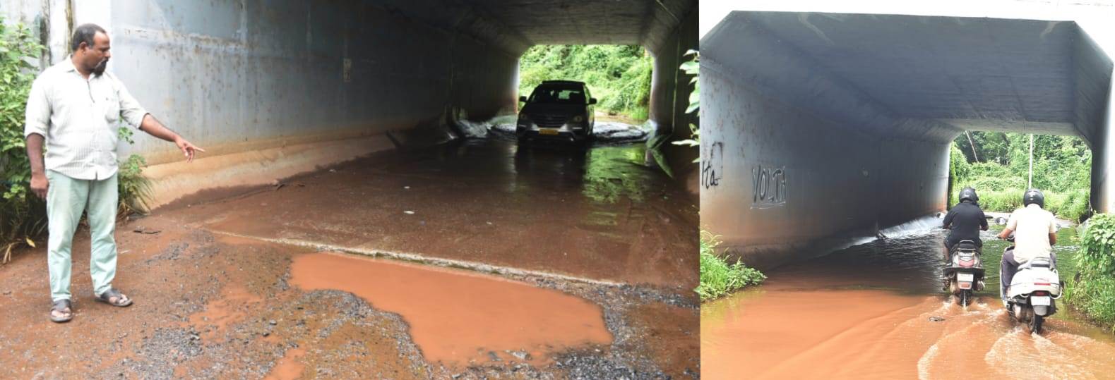 Recurring flooding leaves Seraulim underpass unsafe for motorists