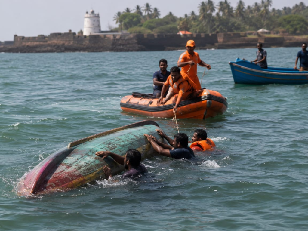3 fishermen rescued after canoe capsizes off Aguada