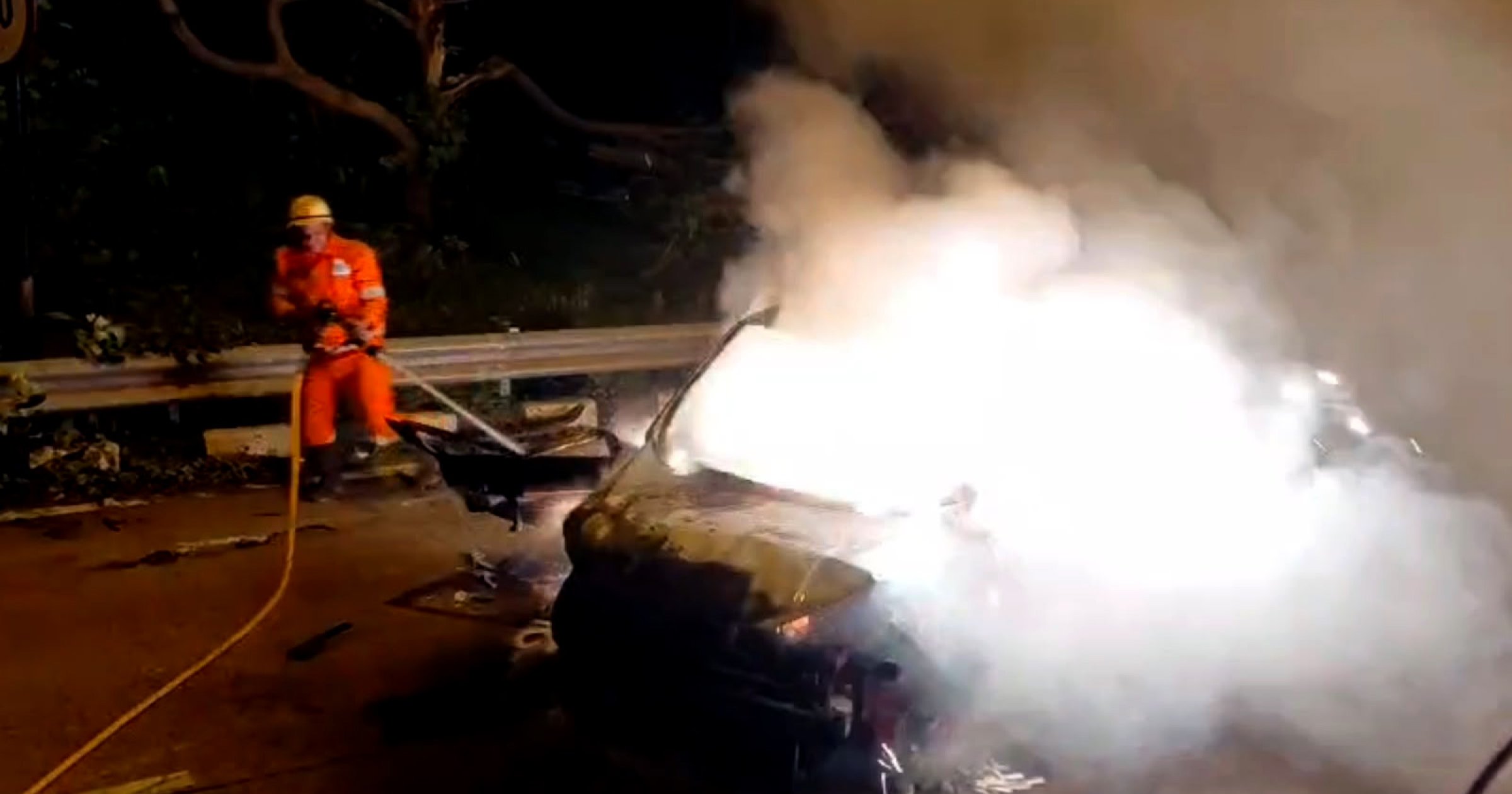 Teen dies as SUV crashes, bursts into flames; two injured