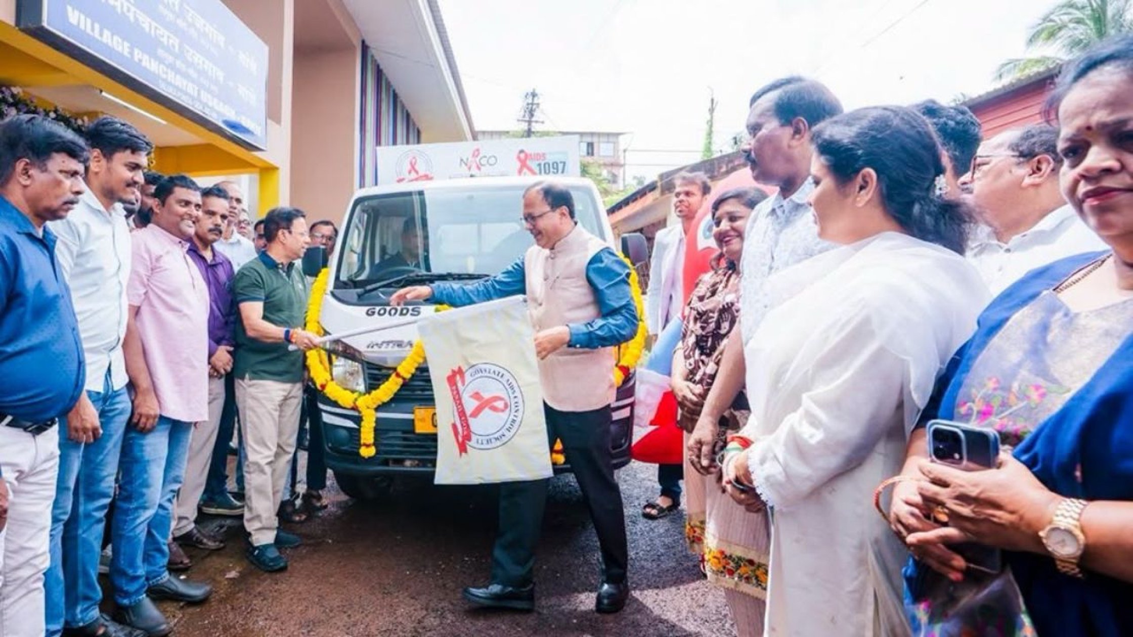 HM Rane flags off IEC van for statewide HIV awareness campaign