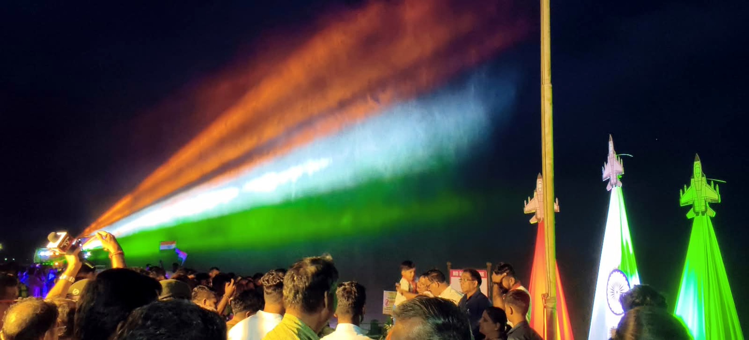 Salaulim Dam illuminated in tricolour on I-Day eve