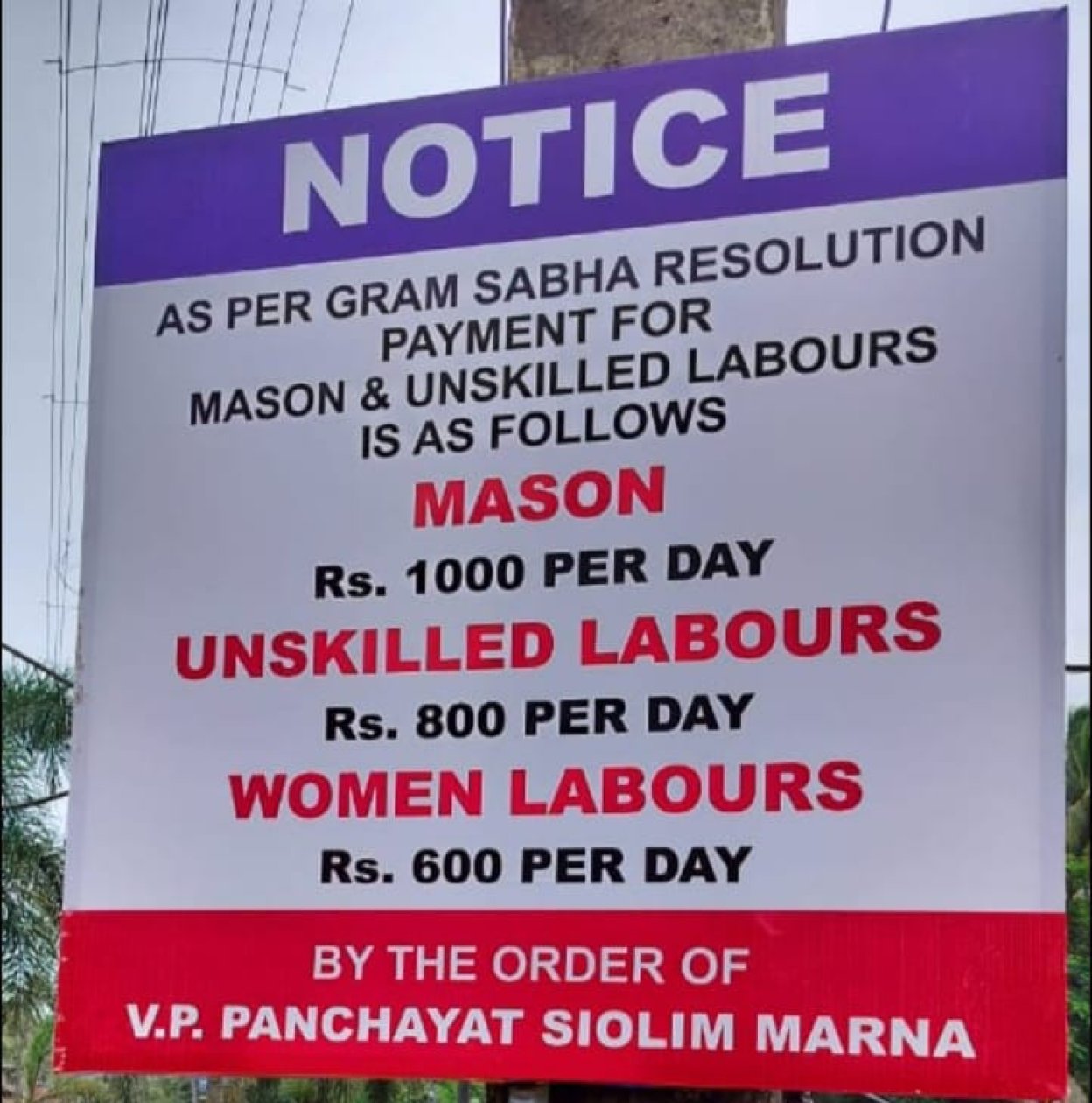Siolim-Marna panchayat decides labour rates, but who fixes the wages?