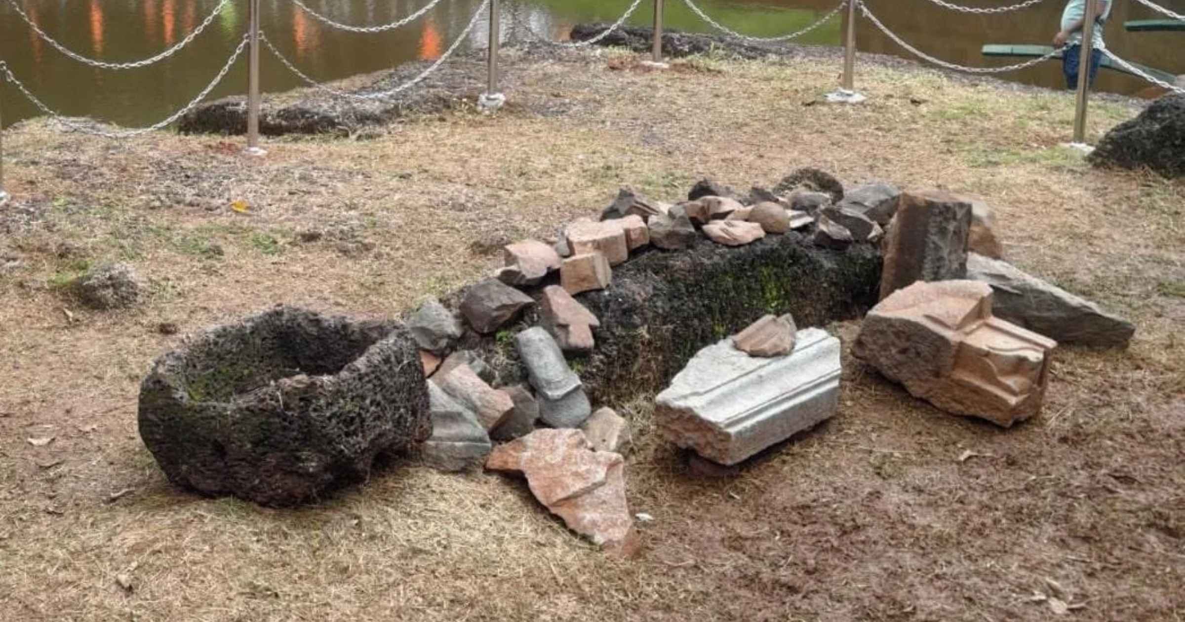Ancient temple relics dating back to 14th-16th centuries unearthed at Saptakoteshwar Temple