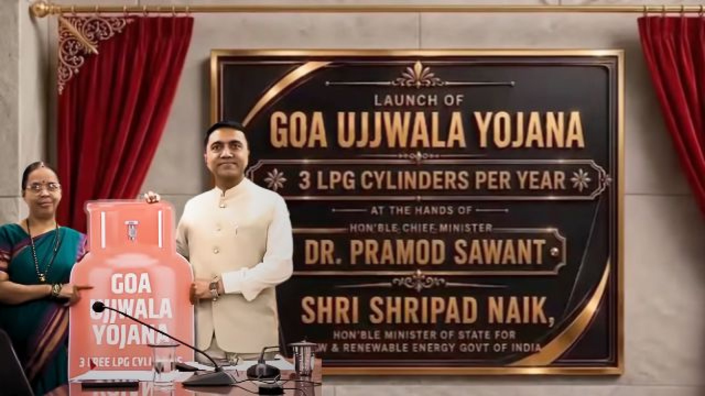 CM launches Goa Ujjwala Yojana, announces Rs 3,000 annual LPG assistance