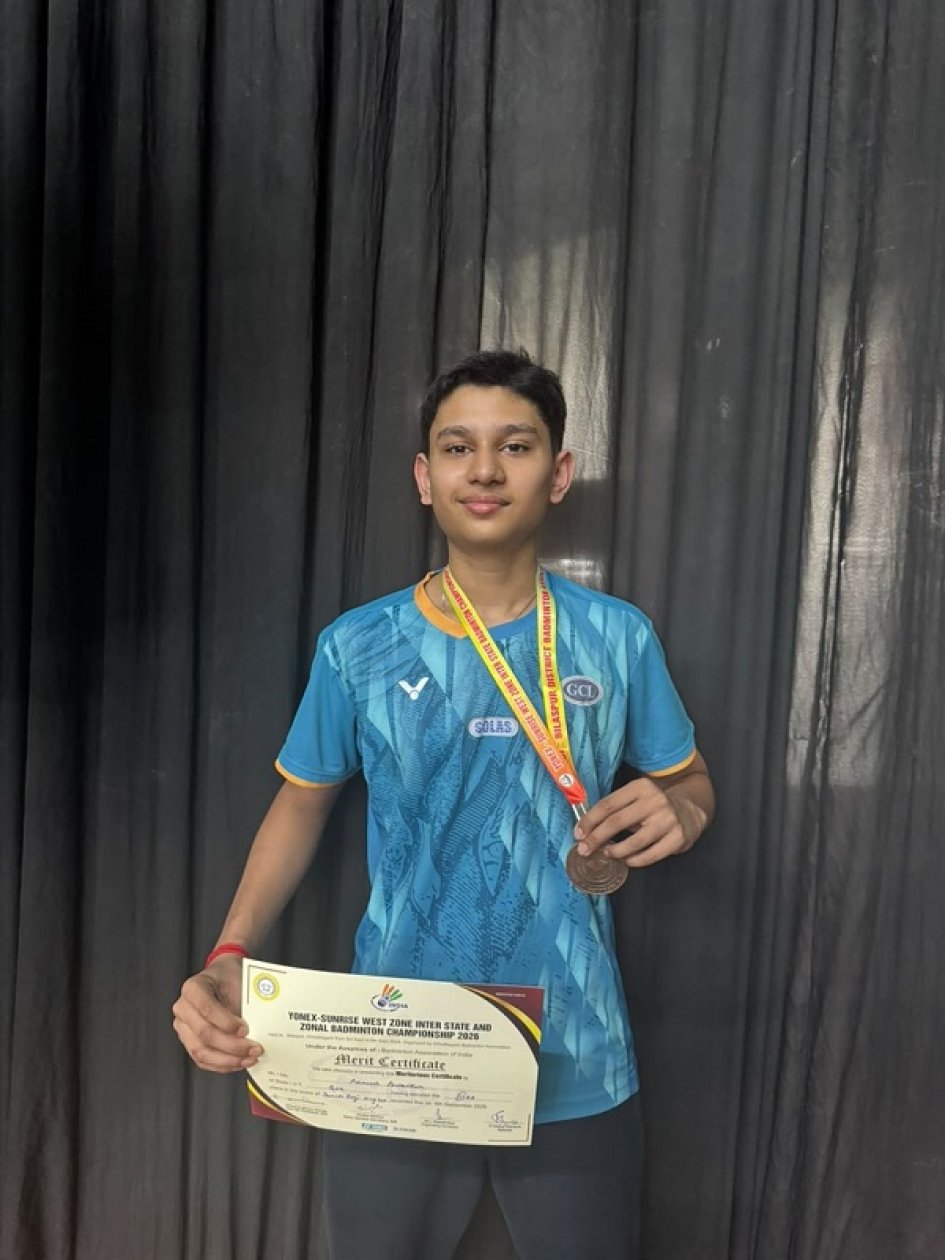 Aarush shines at West Zone Badminton