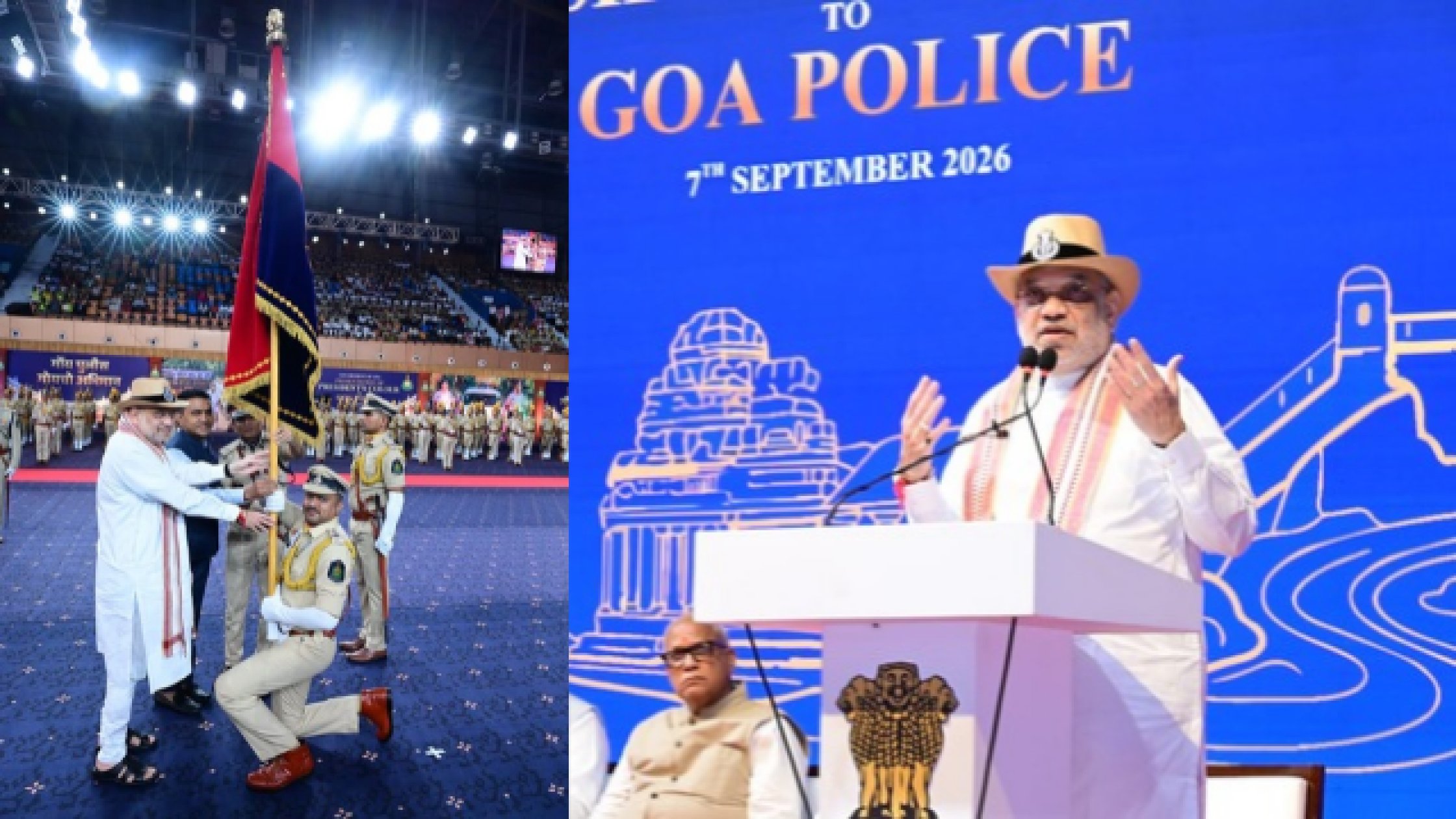 HM Amit Shah hails Goa Police as force receives President’s Colour