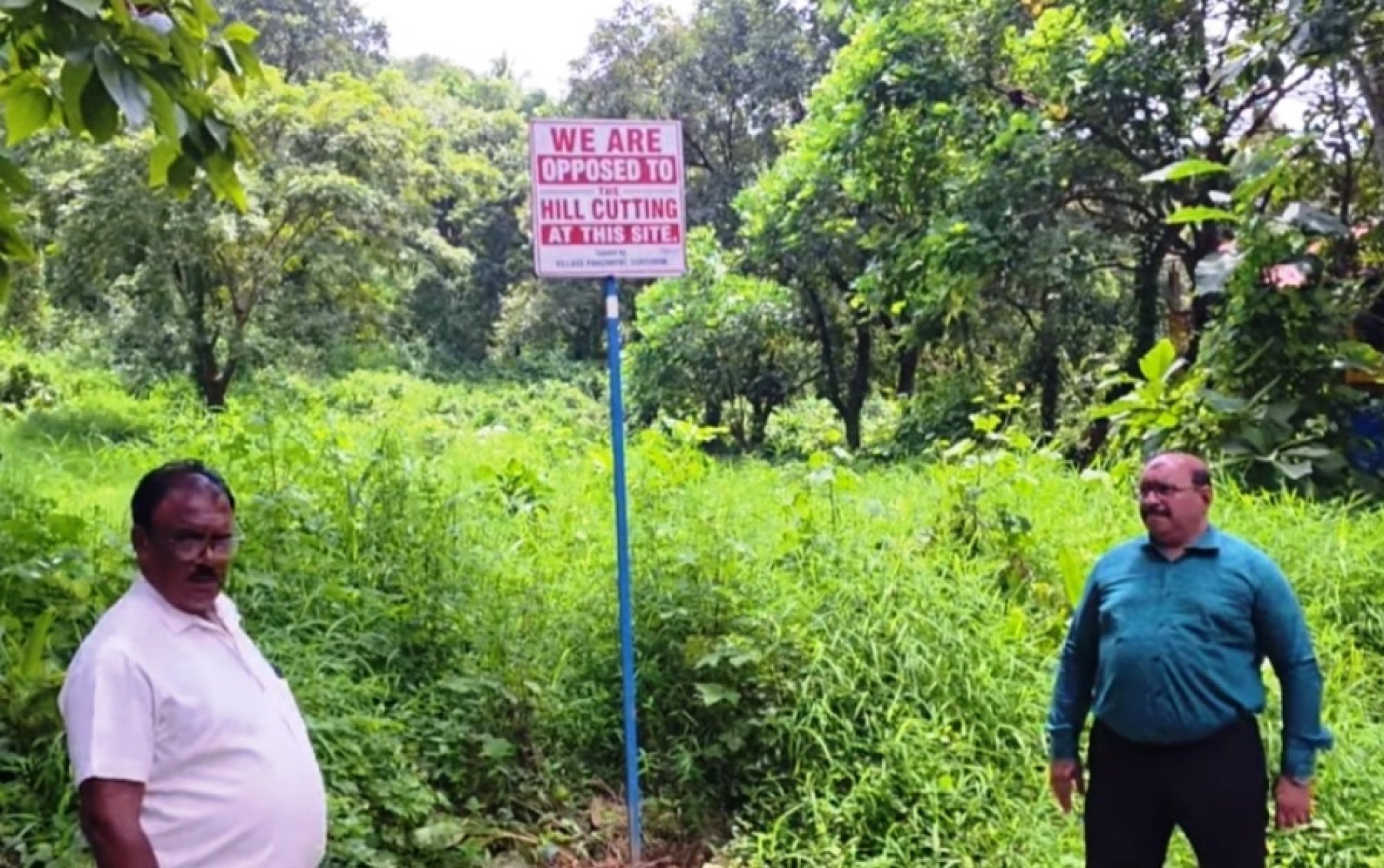 Curtorim panchayat launches campaign against hill cutting