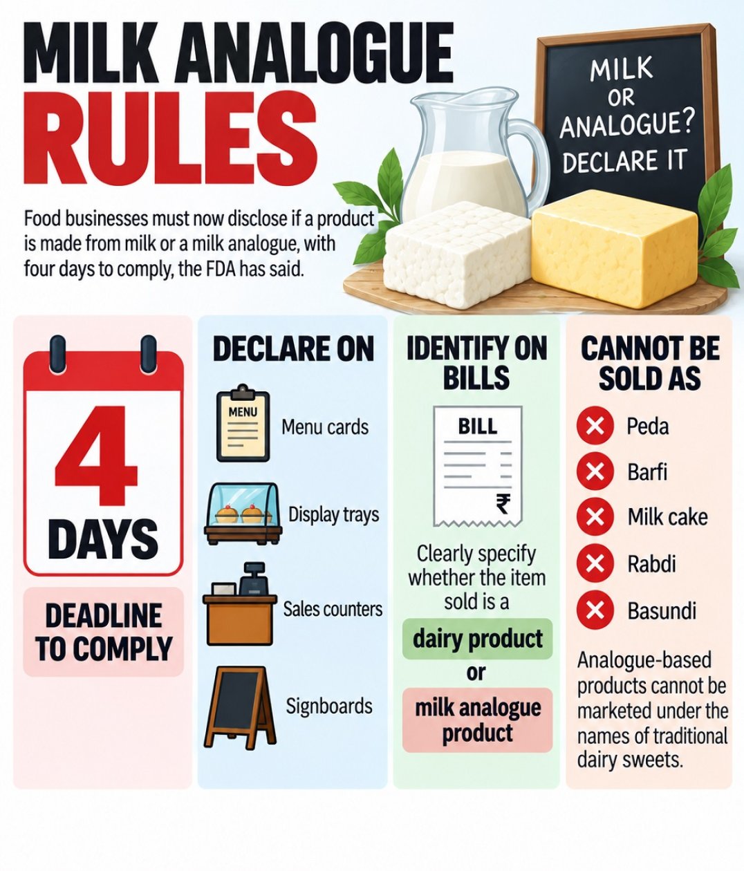 Disclose milk analogues or face action, FDA cracks whip