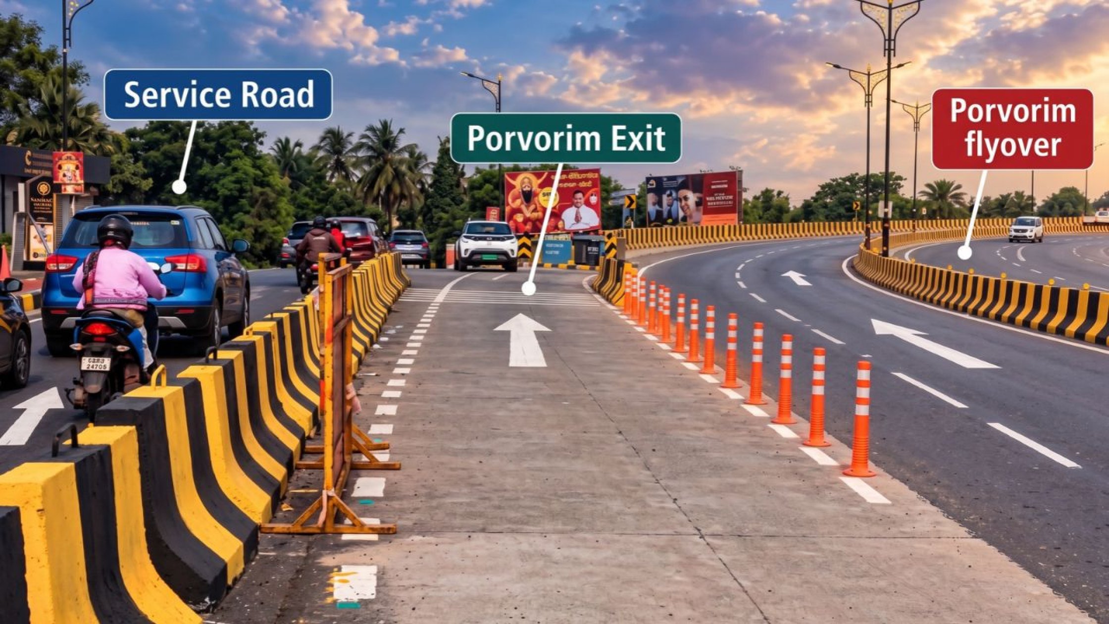 Atal Setu route reopened for motorists heading towards Porvorim