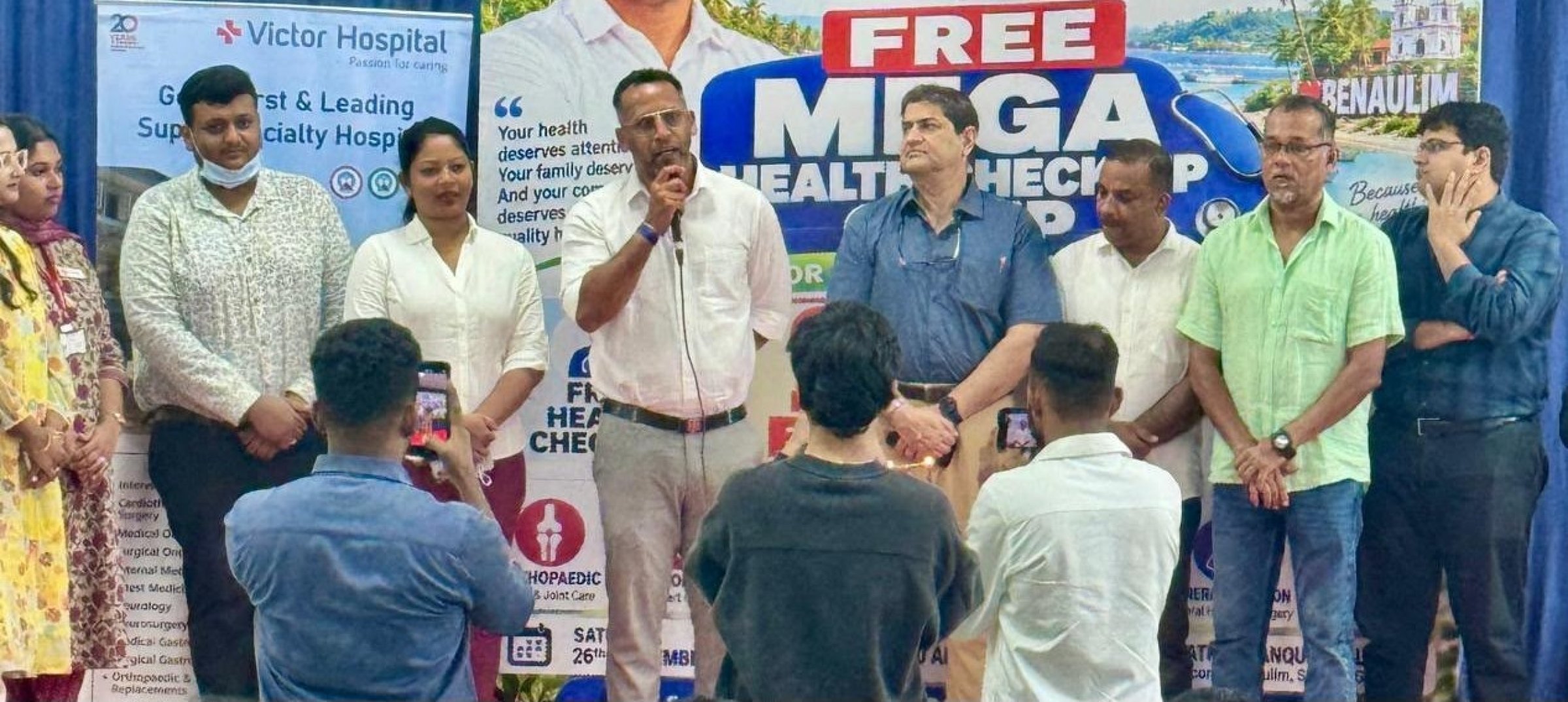 Benaulim health camp draws around 500 people