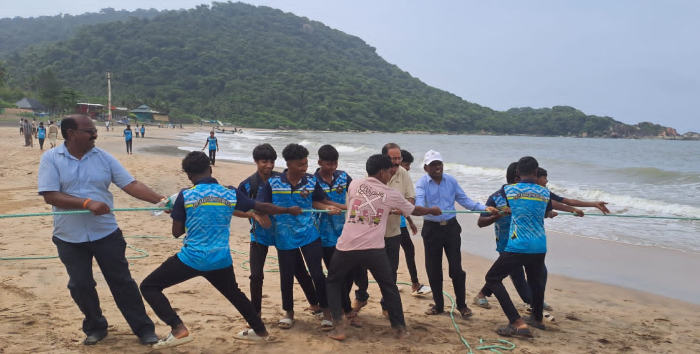Traditional fishing activity held at Agonda beach