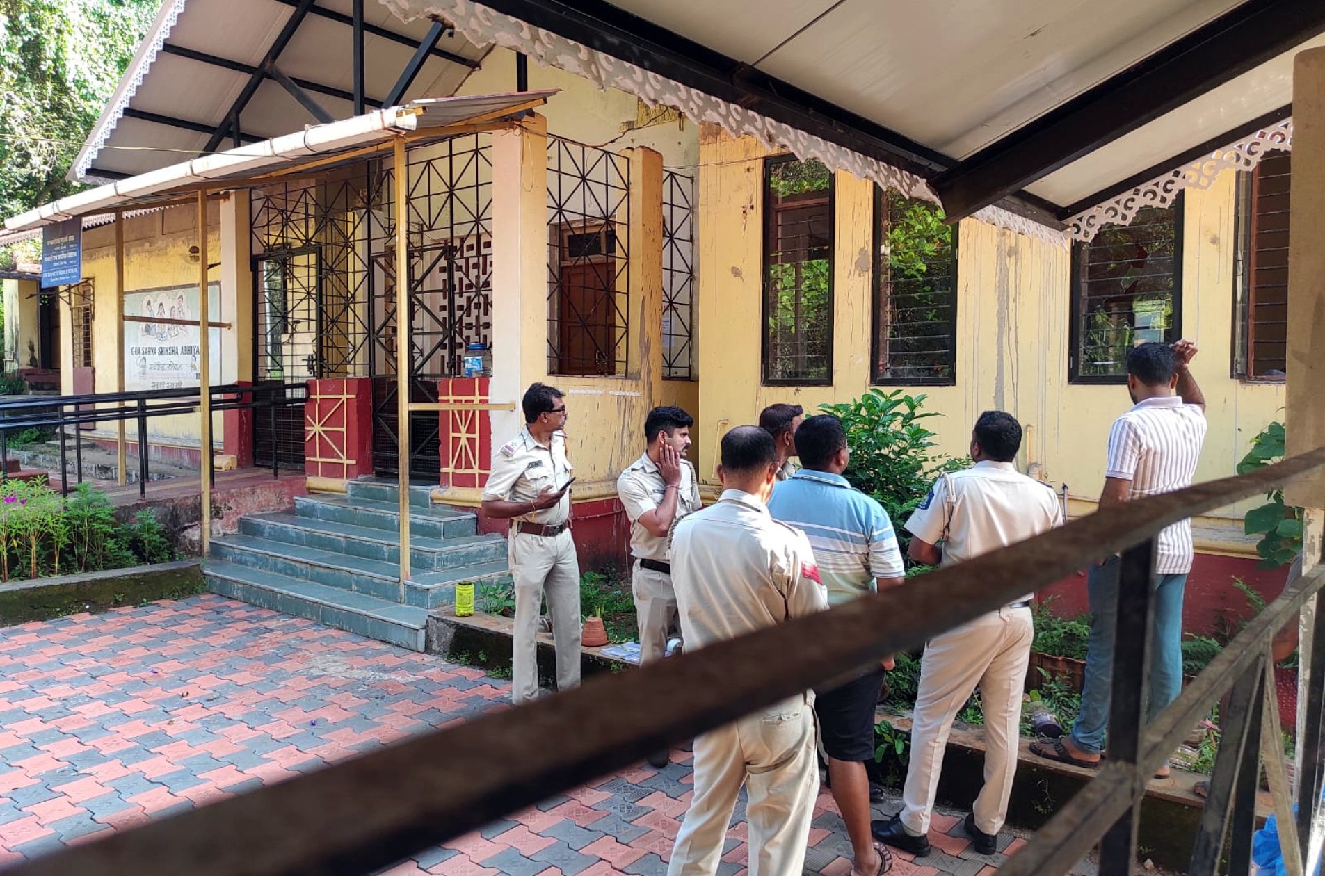 Government secondary school building vandalised at Kasarvarnem-Pernem