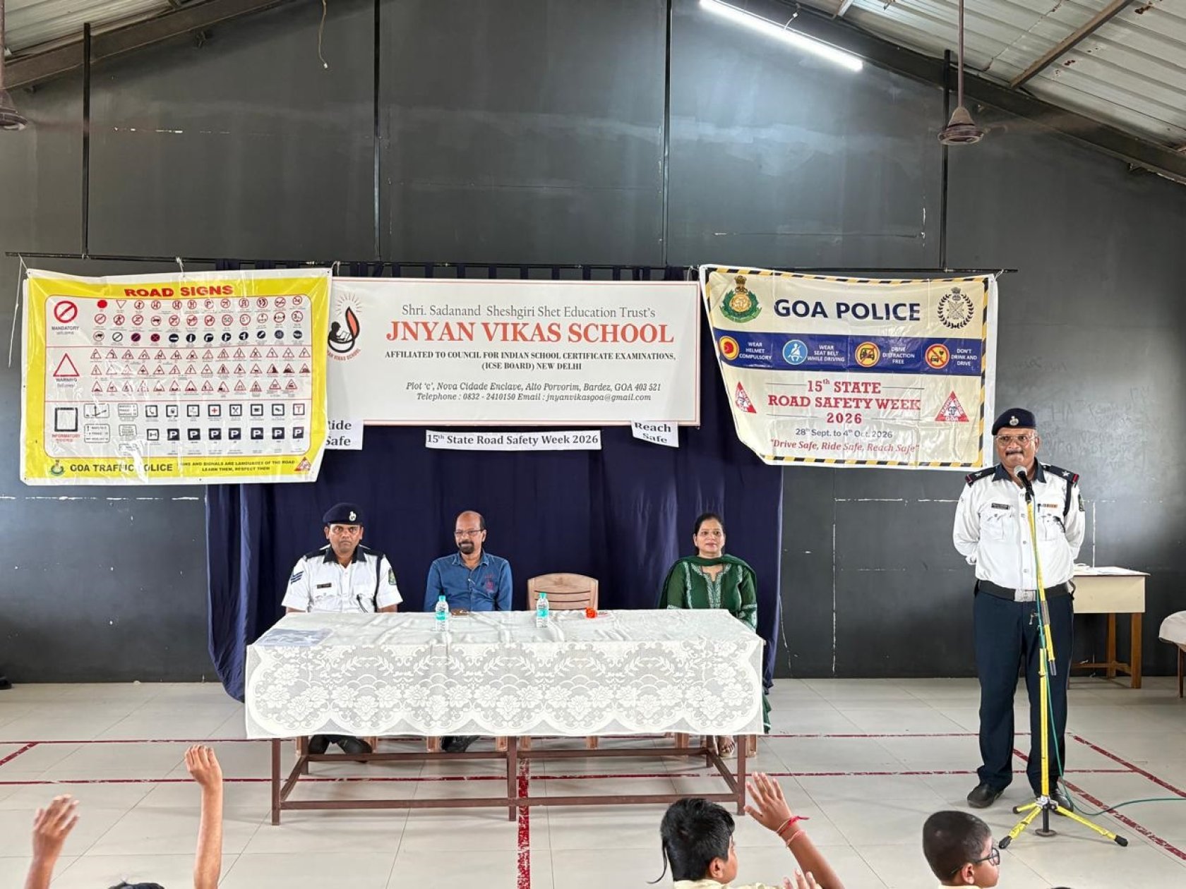 Building culture of road safety among young minds of Jnyan Vikas School