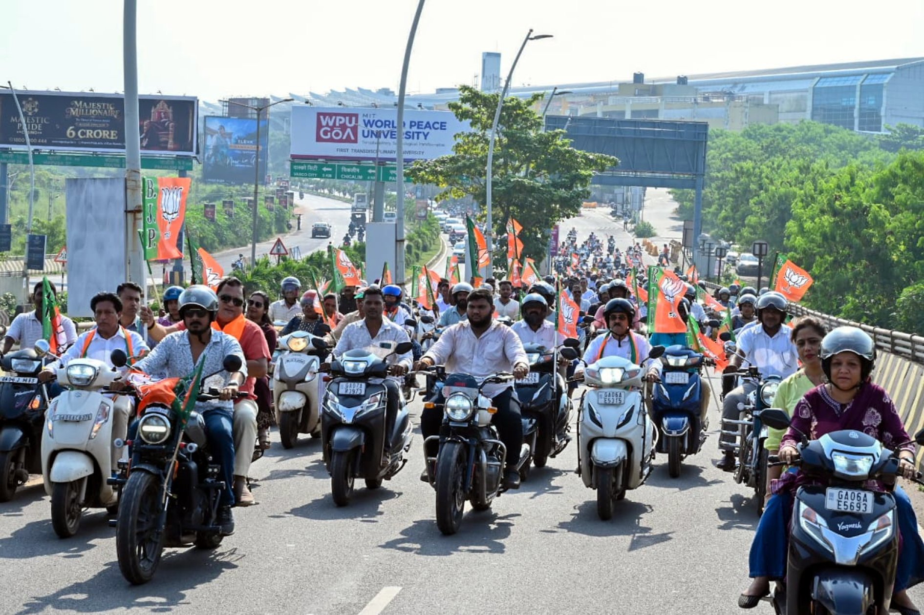 Hundreds join saffron party's bike rally in Mormugao