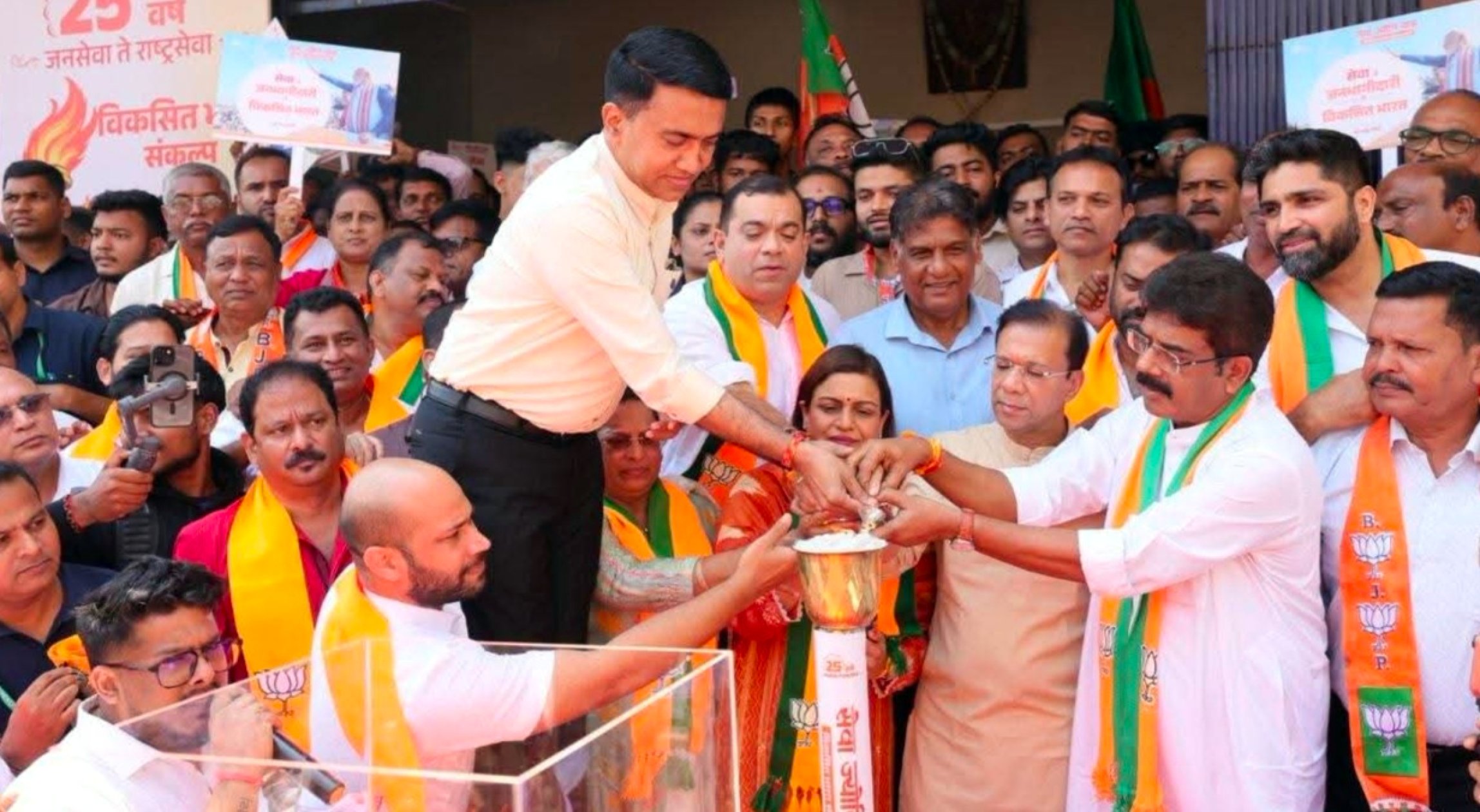 BJP rolls out ‘Seva Jyoti’, sounds poll bugle