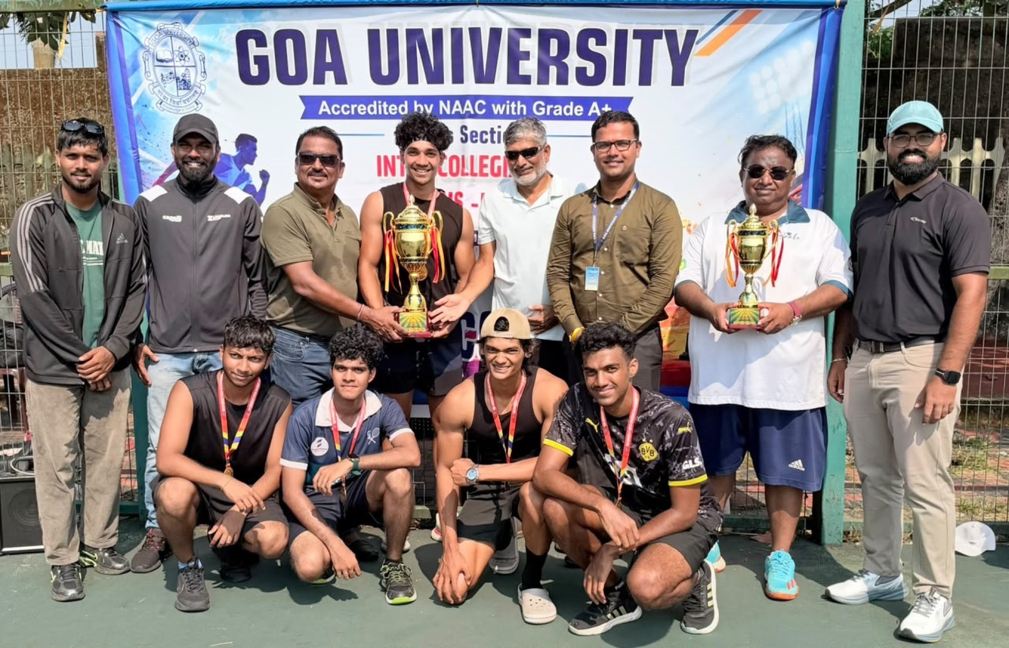 PCCE win Goa University tennis title