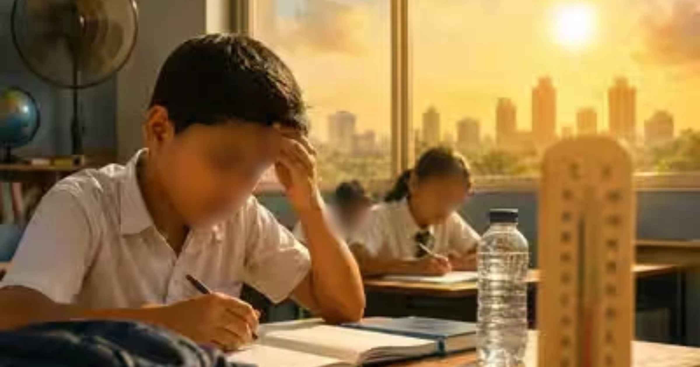 Blazing heat grips State; school kids in line of fire