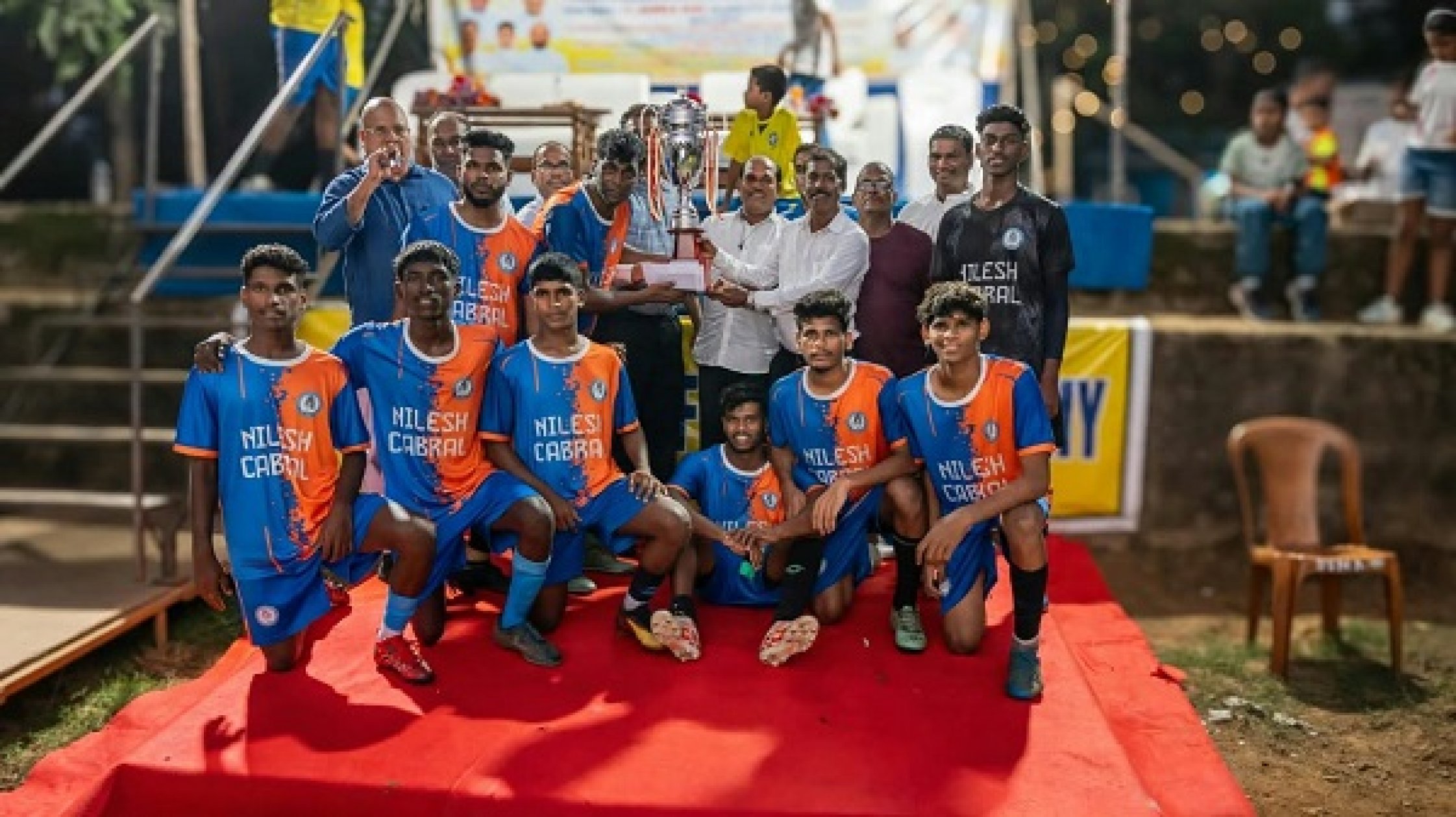 Guardian Angel SC lift Mount Carmel trophy