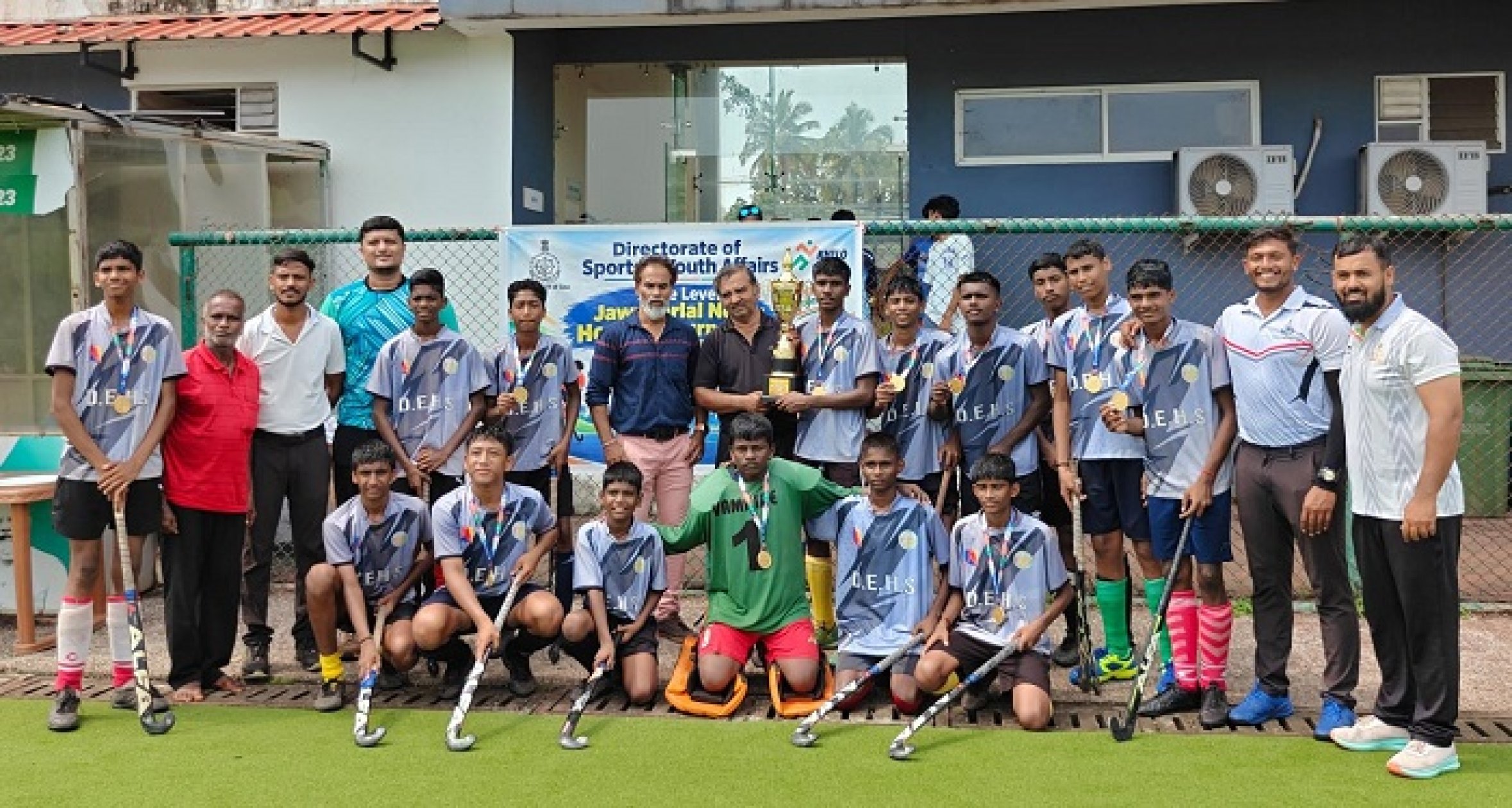 Damodar English HS stage comeback to win U-17 Nehru hockey title