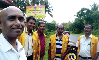 Canacona Lions erect signboards on safe driving