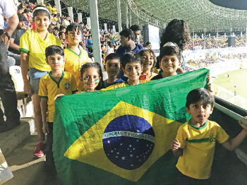Brazilian fans dance to Samba beat in Goa